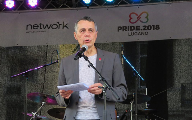 Bundesrat Ignazio Cassis sprach an der Lugano Pride.