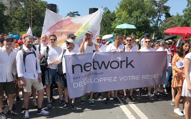 Network an der Pride in Genf 2019.